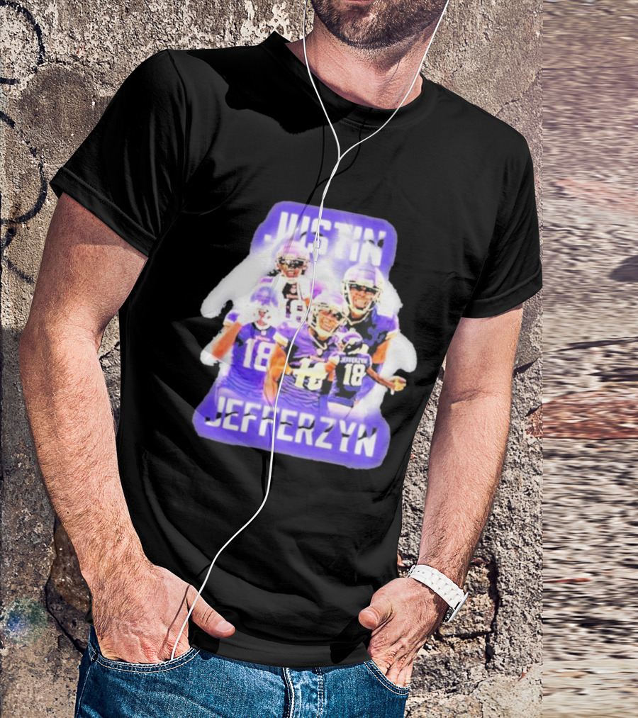 Justin Jefferzyn Freezertarps Purple Football Player Collection T-Shirt