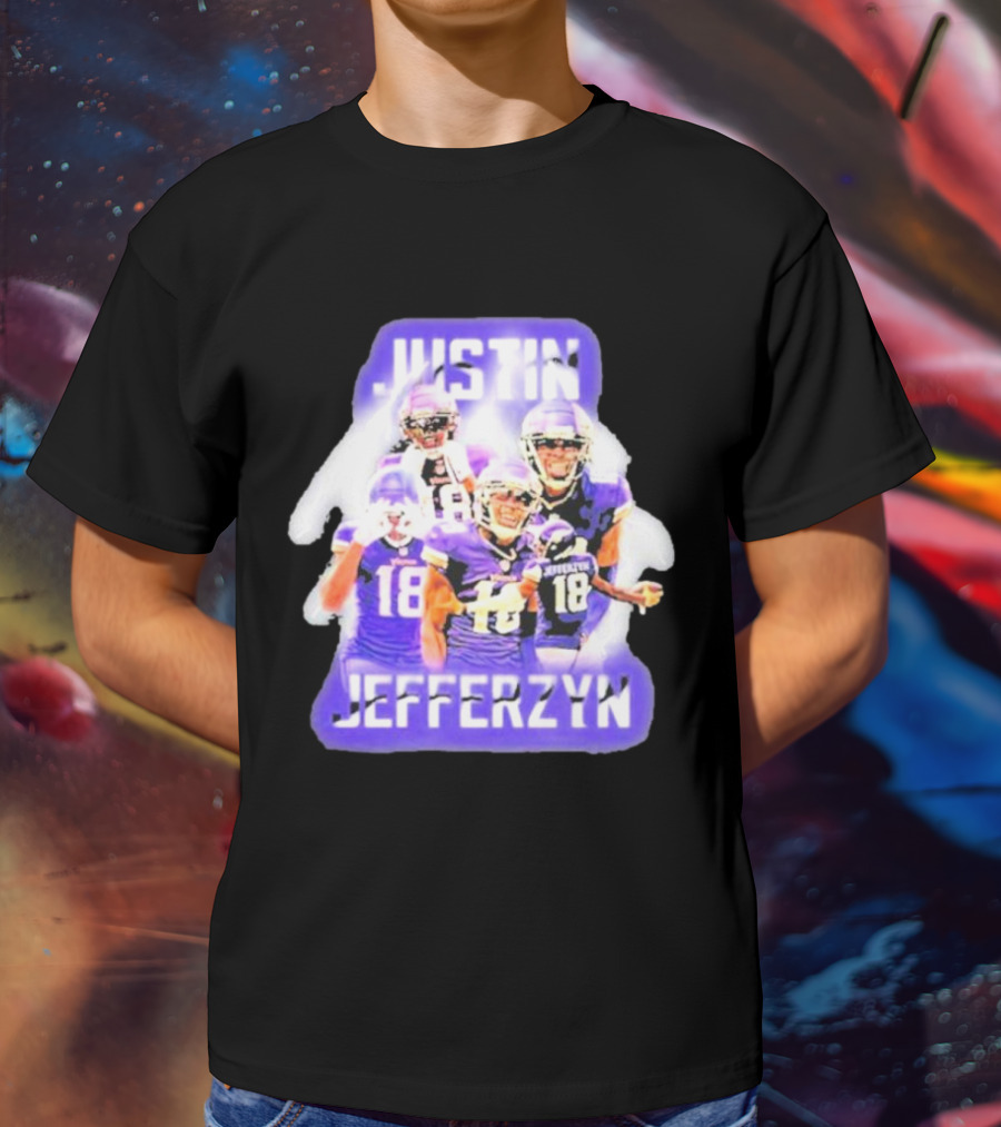 Justin Jefferzyn Freezertarps Purple Football Player Collection T-Shirt