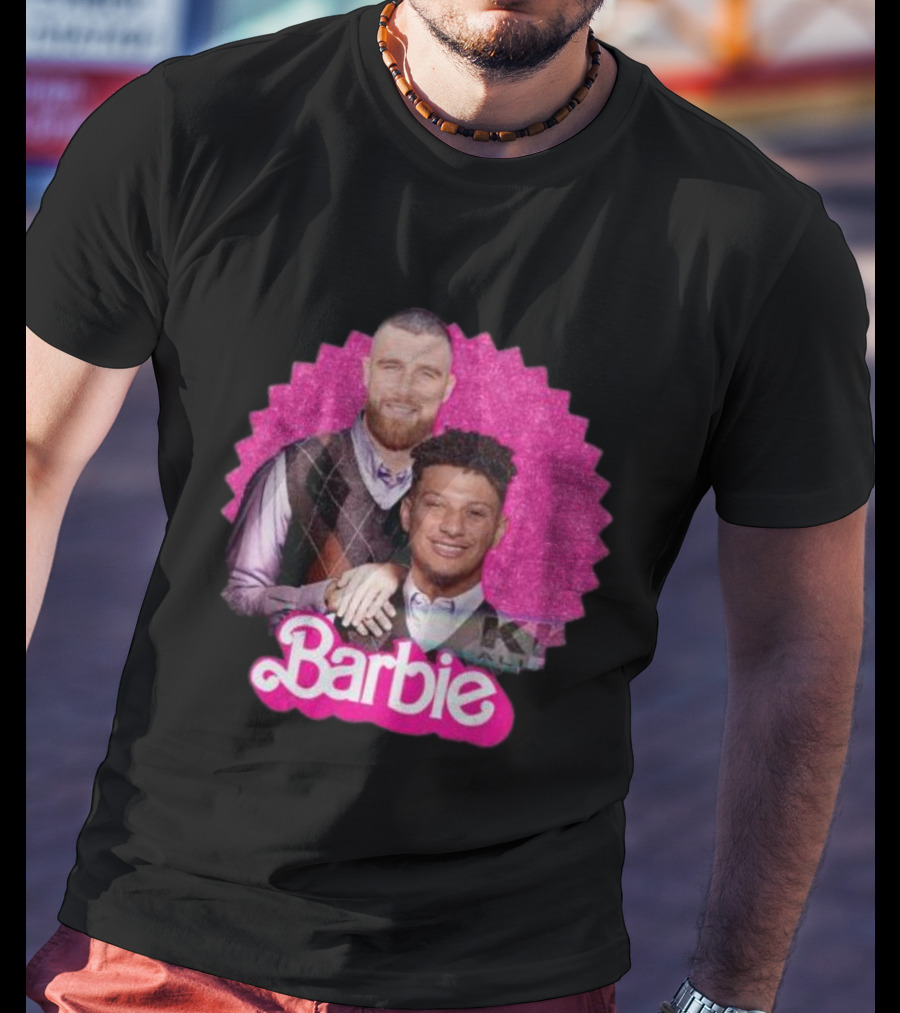 Patrick Mahomes Travis Kelce Barbie Kansas City Football T-Shirt