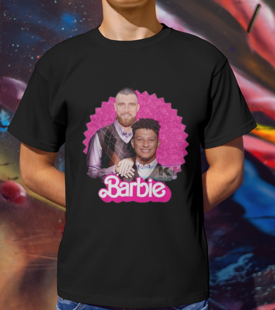 Patrick Mahomes Travis Kelce Barbie Kansas City Football T-Shirt