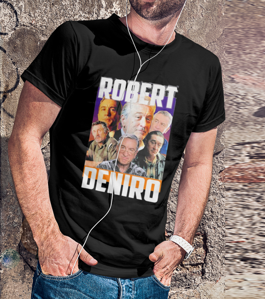 Robert De Niro Iconic Movie Roles Collage T-Shirt