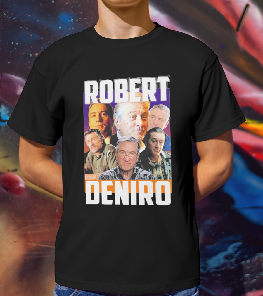 Robert De Niro Iconic Movie Roles Collage T-Shirt