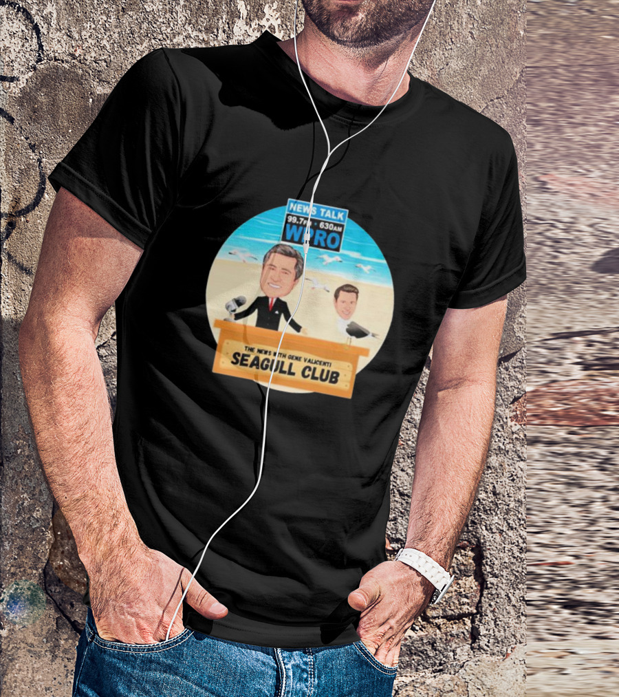 Tommy Quinlan WPRO News Talk 99.7FM 630AM The News With Gene Valicenti Seagull Club T-Shirt