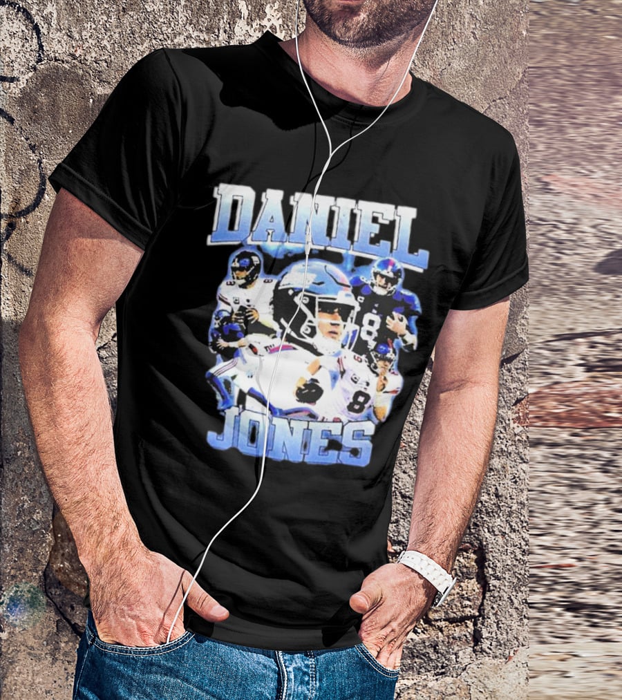 Daniel Jones Ny Giants Football Quarterback Montage T-Shirt