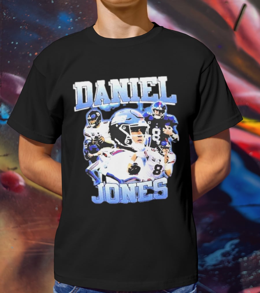 Daniel Jones Ny Giants Football Quarterback Montage T-Shirt