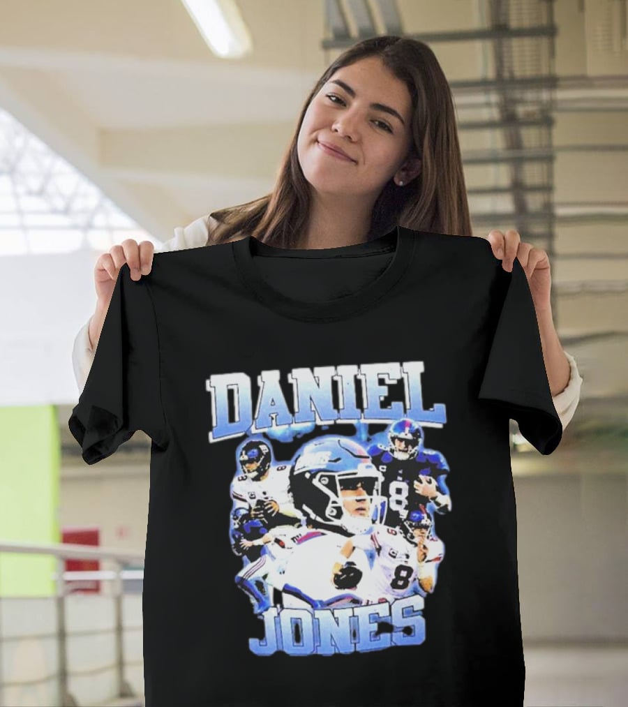 Daniel Jones Ny Giants Football Quarterback Montage T-Shirt