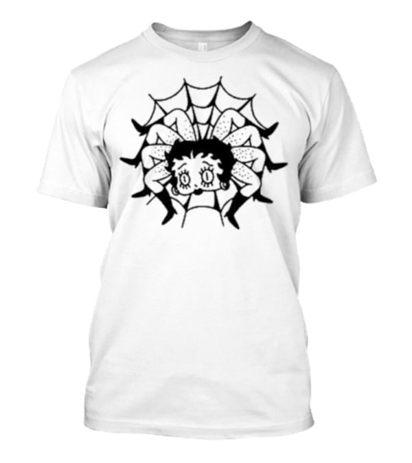 Junkyard Dtf Spiderweb Betty Boop Spider Image T-Shirt