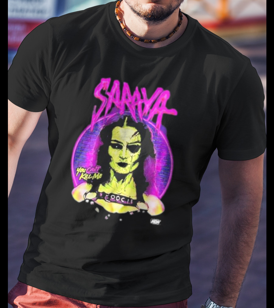 Saraya You Can't Kill Me Neon Halloween T-Shirt