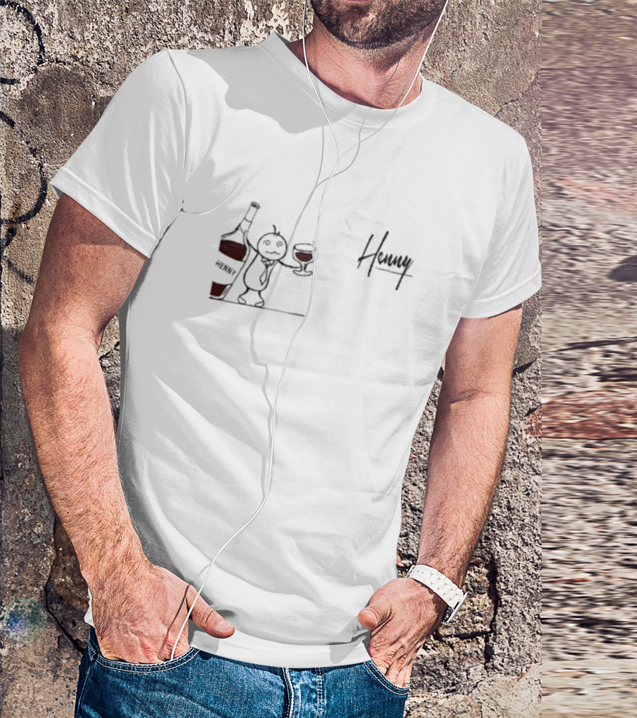Henny Ma Bottle And Glass T-Shirt
