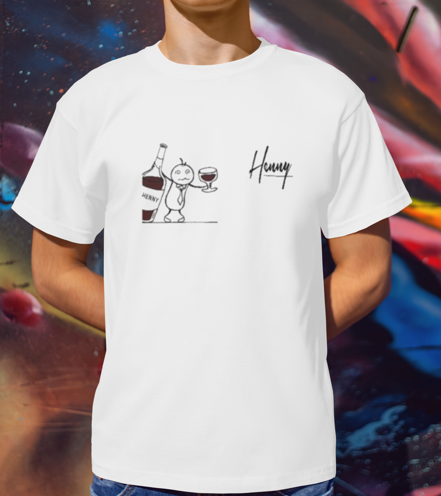 Henny Ma Bottle And Glass T-Shirt