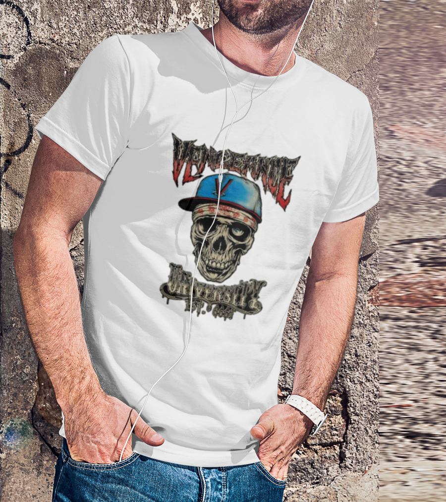 Vengeance University Zacky Vengeance Skull Cap Est 666 T-Shirt