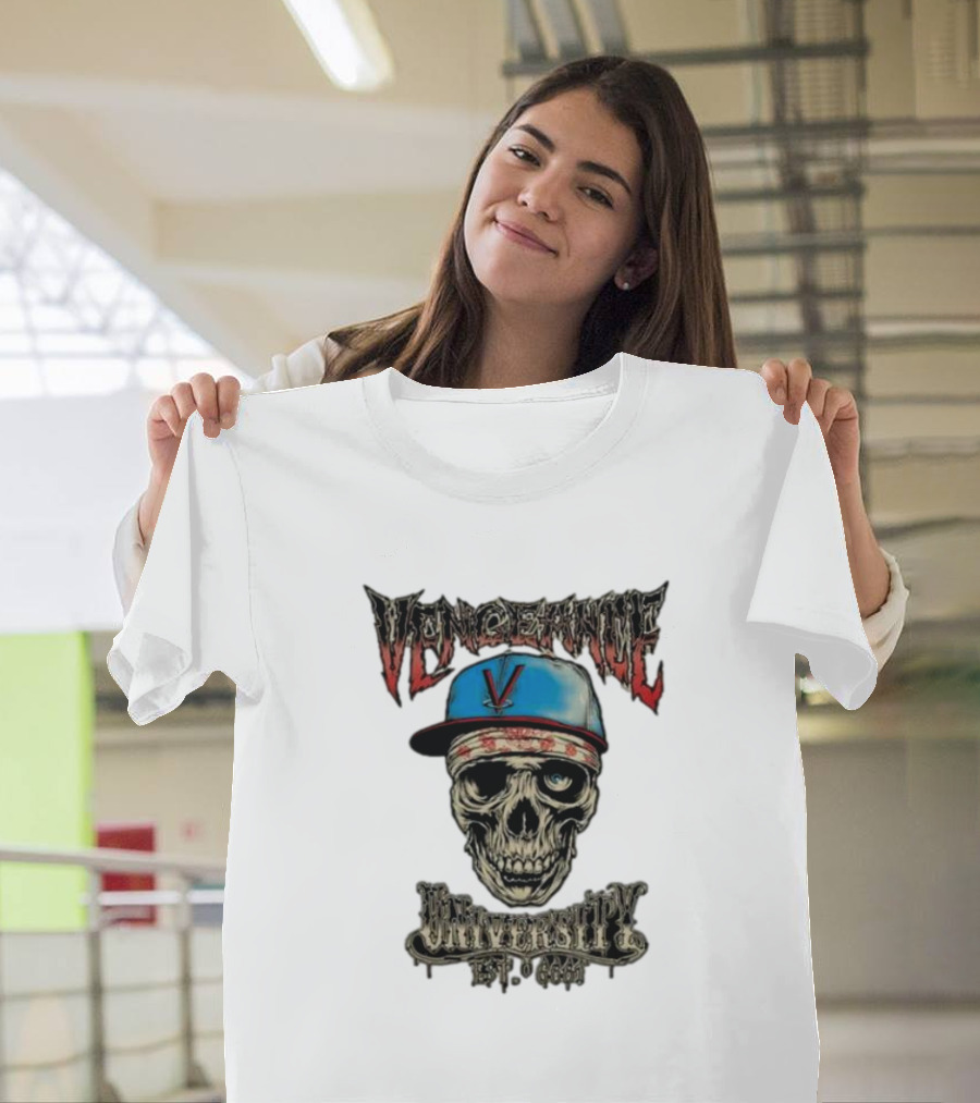 Vengeance University Zacky Vengeance Skull Cap Est 666 T-Shirt