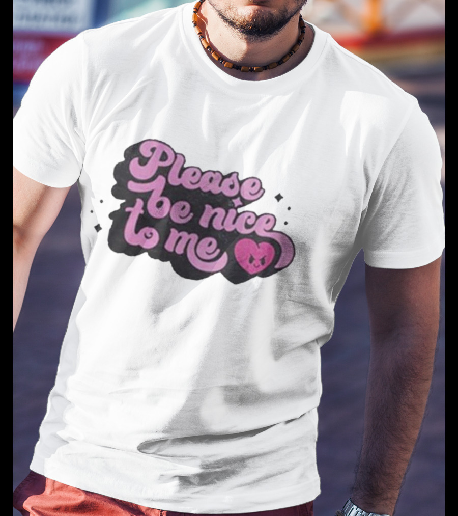 Please Be Nice To Me Heart Emoticon T-Shirt