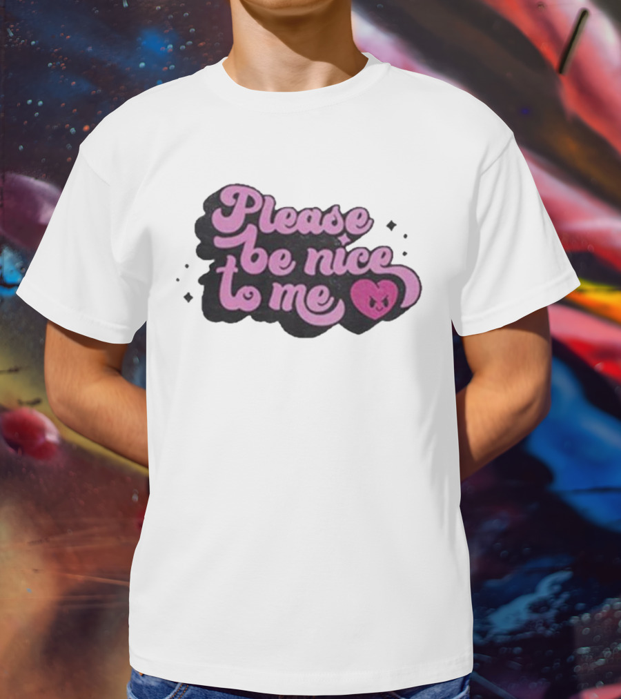 Please Be Nice To Me Heart Emoticon T-Shirt