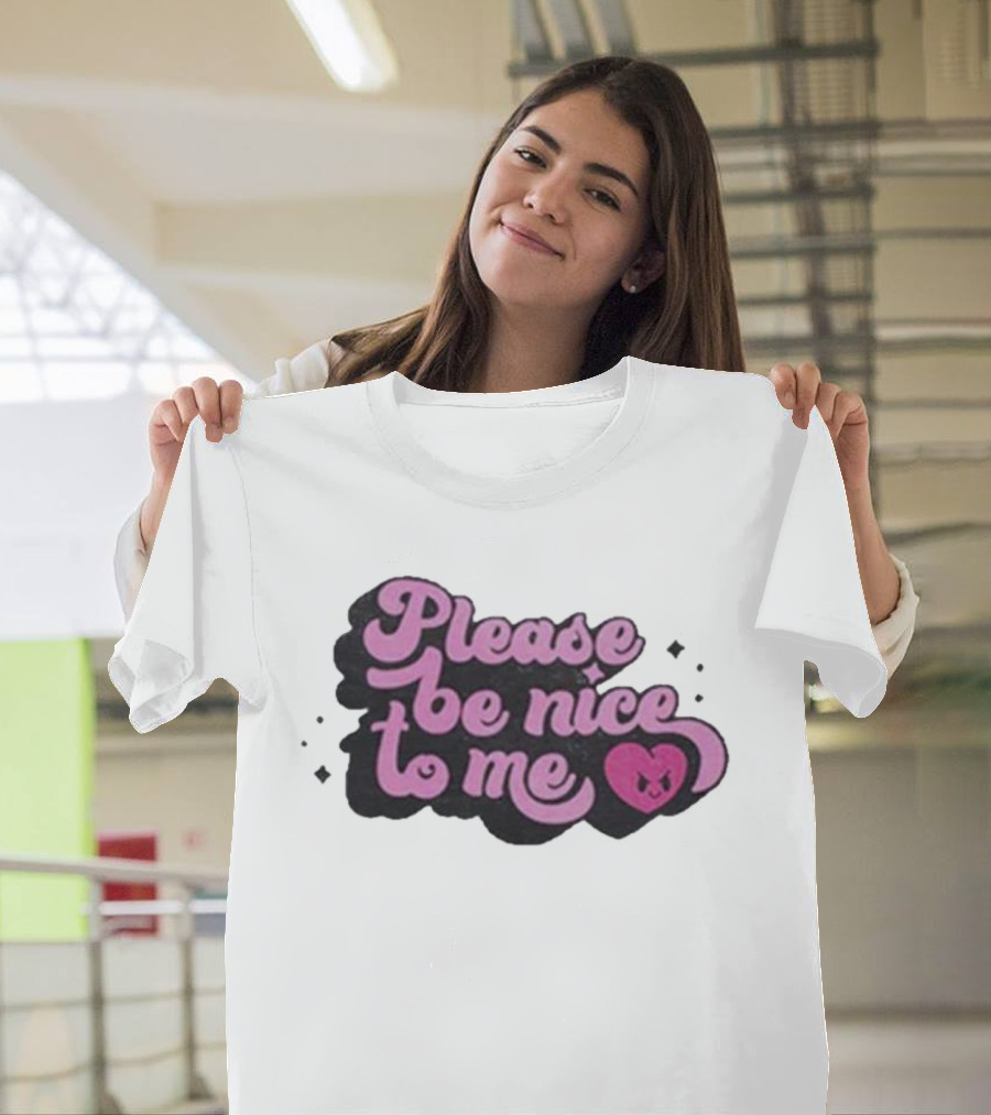 Please Be Nice To Me Heart Emoticon T-Shirt