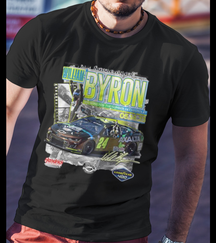 Darlington Winner William Byron 100 Wins Number 24 Chevrolet Axalta Goodyear 400 05.14.23 T-Shirt
