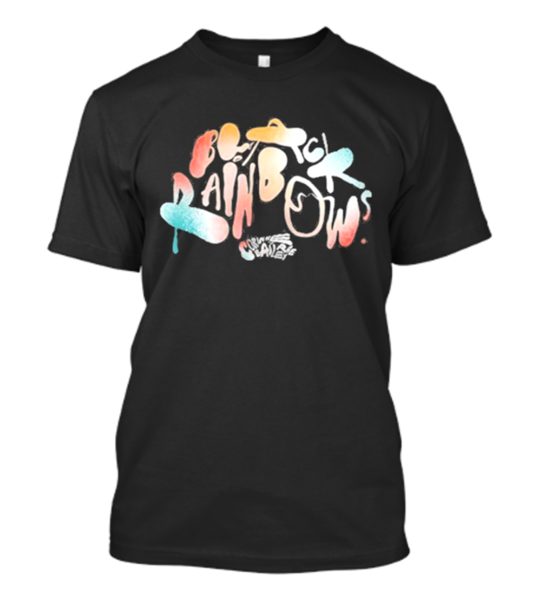 Corinne Bailey Rae Black Rainbows Colorful Typography T-Shirt