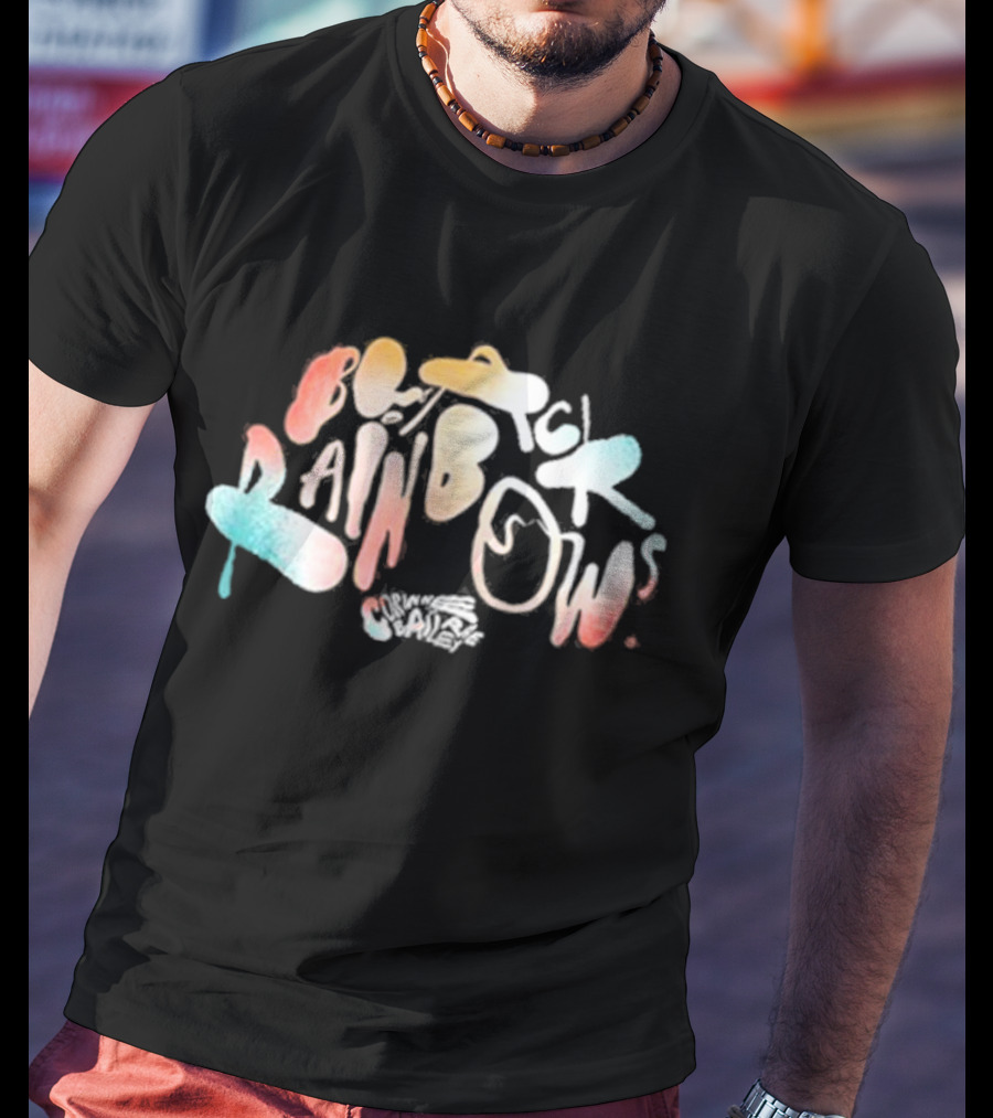 Corinne Bailey Rae Black Rainbows Colorful Typography T-Shirt