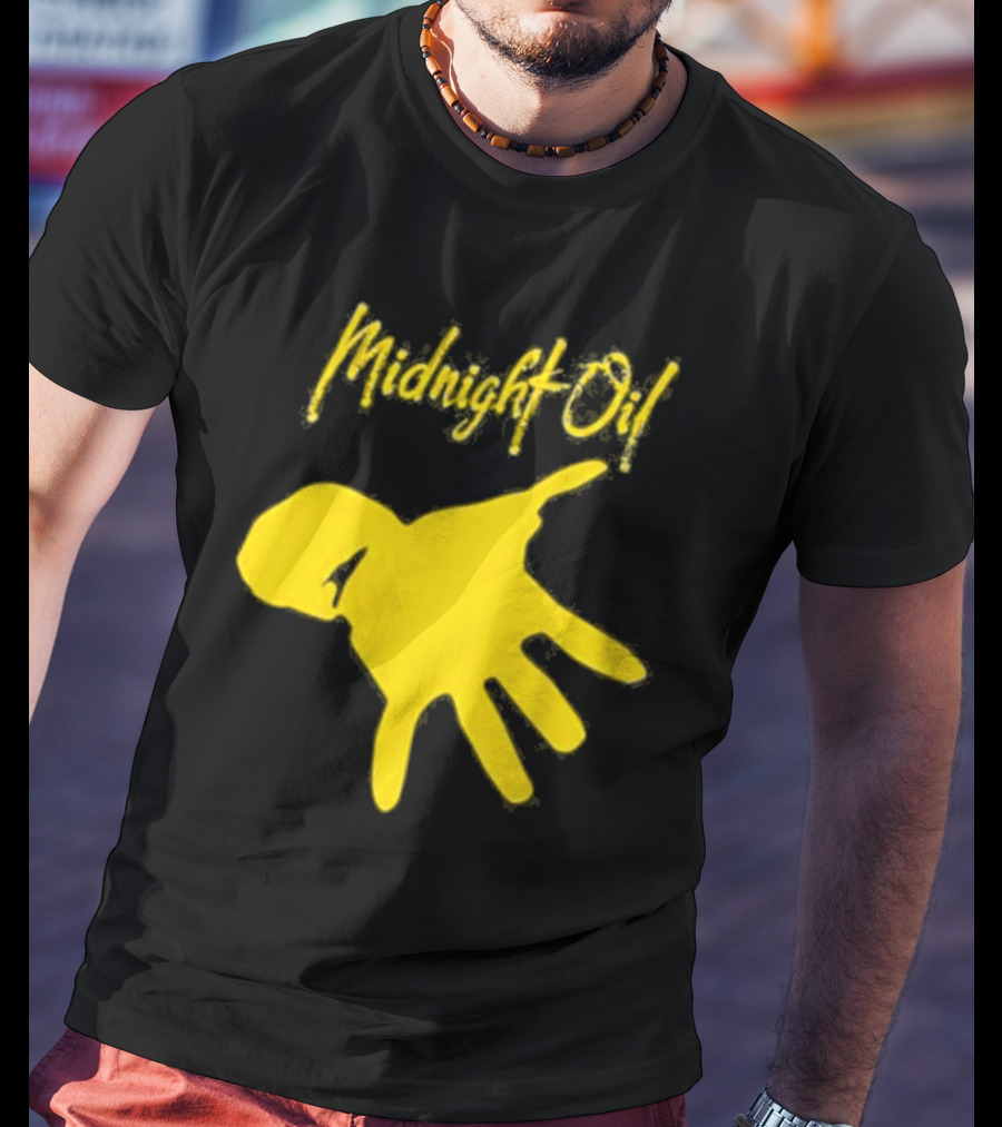 Midnight Oil Yellow Hand T-Shirt