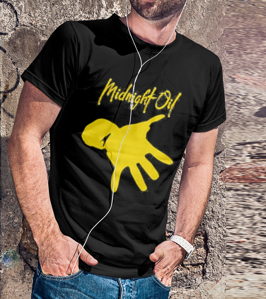 Midnight Oil Yellow Hand T-Shirt