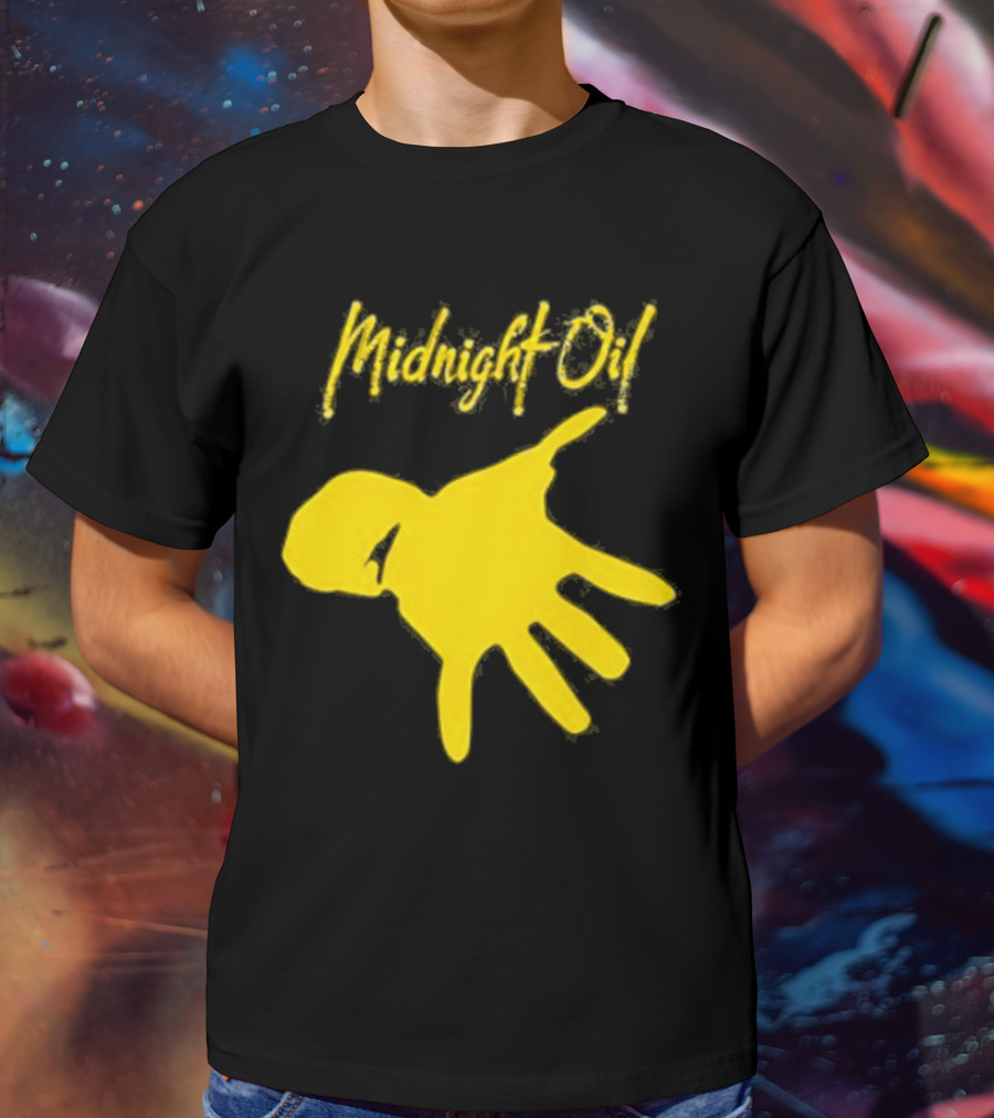 Midnight Oil Yellow Hand T-Shirt