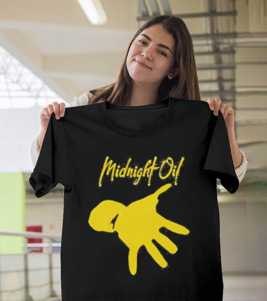 Midnight Oil Yellow Hand T-Shirt