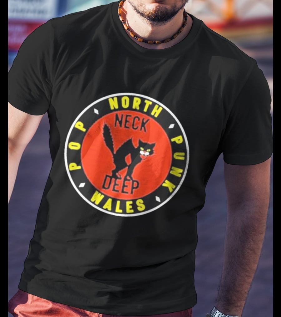 Neck Deep North Wales Pop Punk Cat T-Shirt