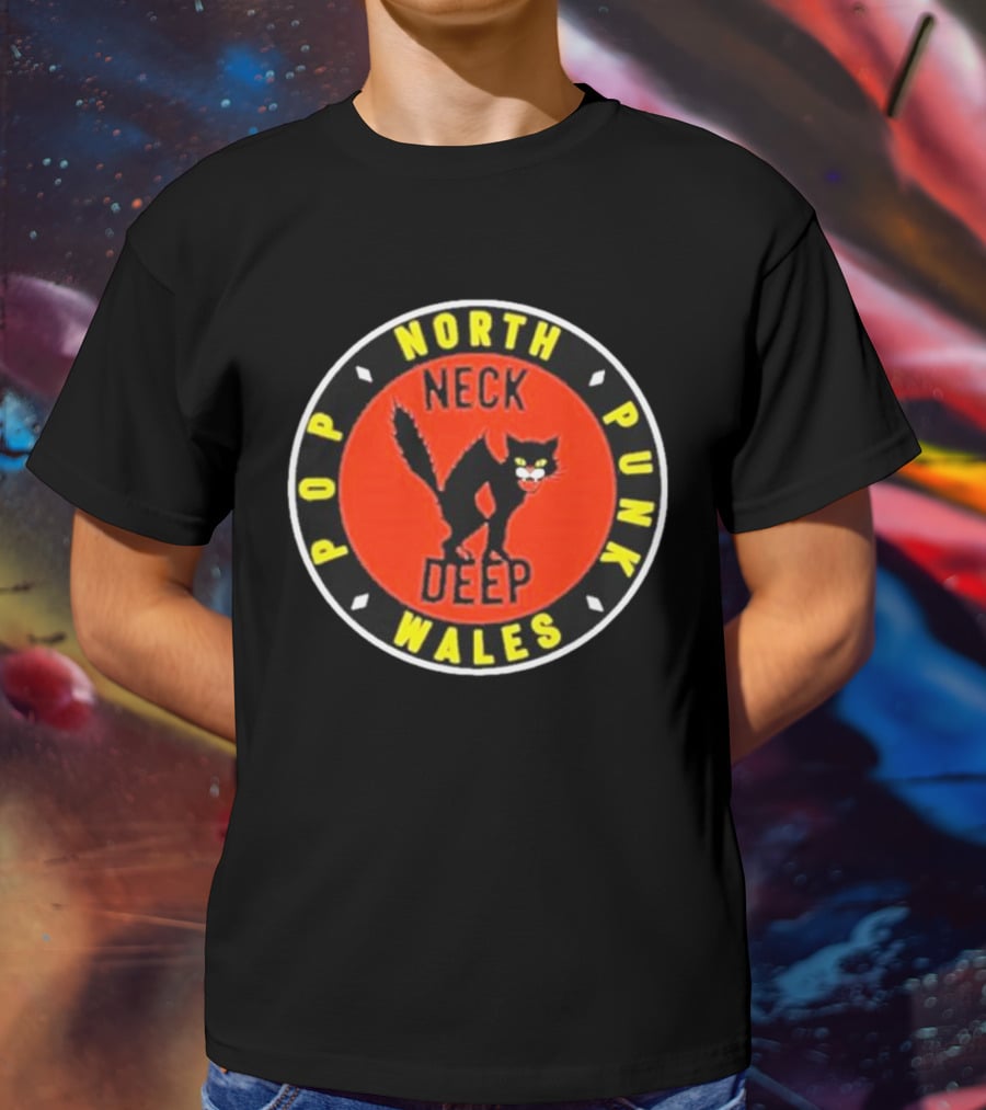 Neck Deep North Wales Pop Punk Cat T-Shirt
