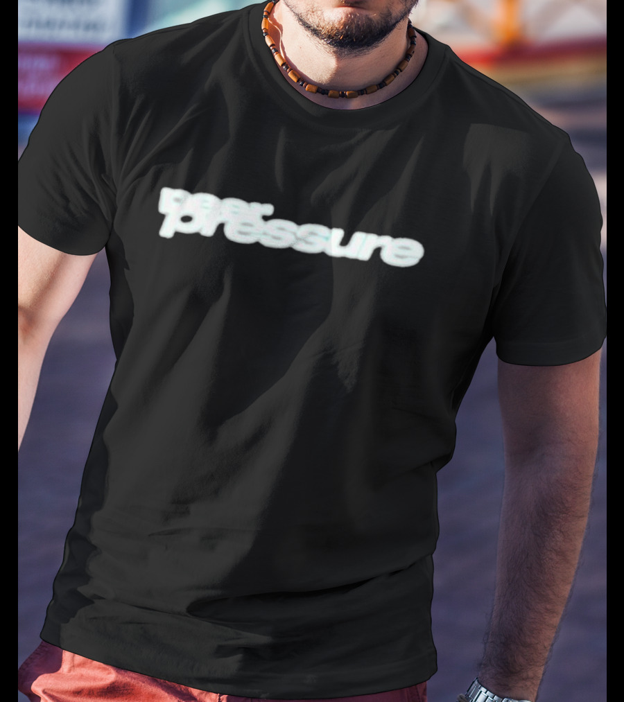 Drake Peer Pressure Bold Blurred Text T-Shirt