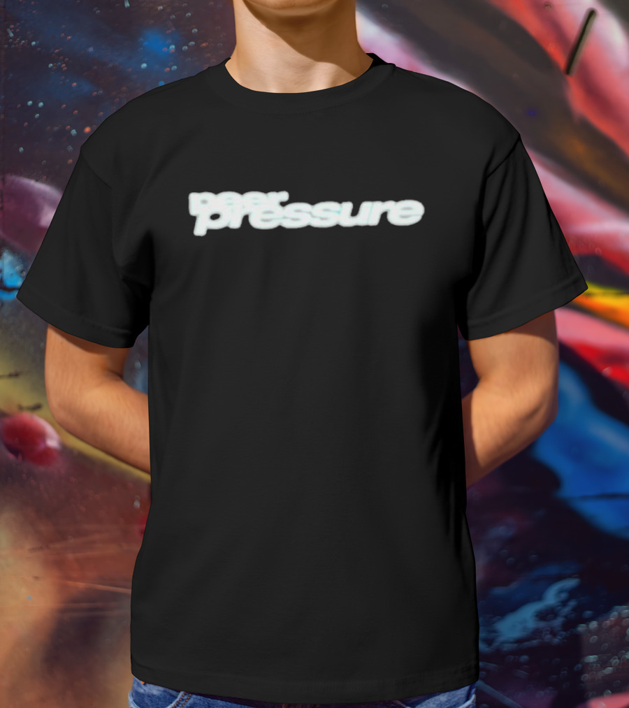 Drake Peer Pressure Bold Blurred Text T-Shirt