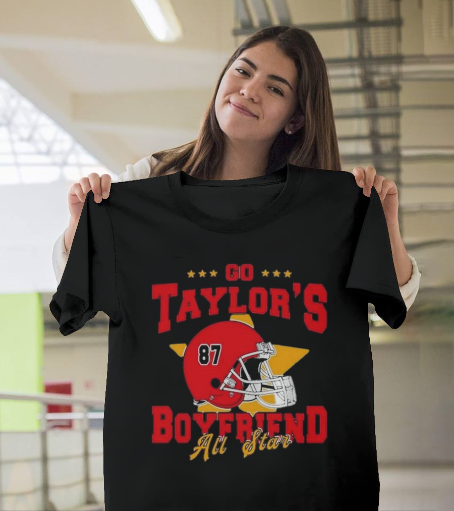 Go Taylor’s Boyfriend All Star Football Helmet 87 T-Shirt