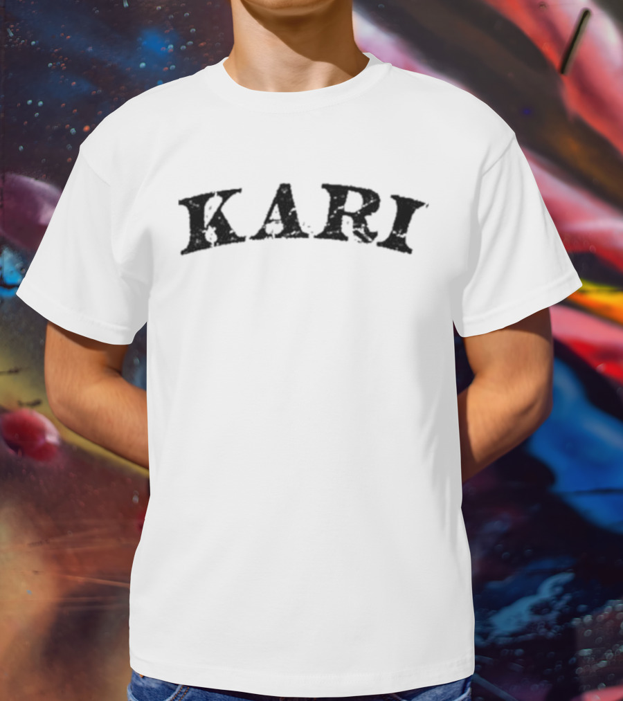 Karisrack Kari White Arch Text T-Shirt