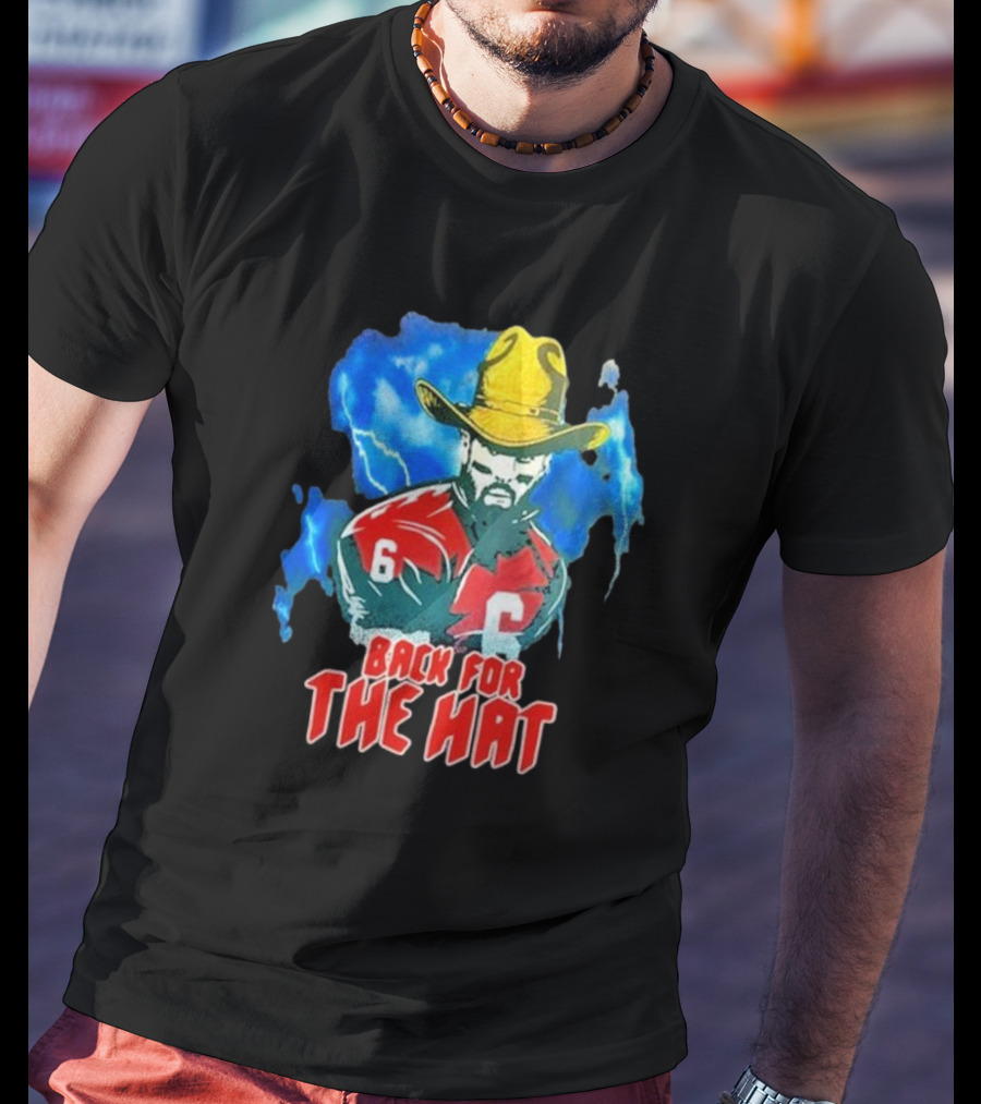 Back For The Hat Number 6 Cowboy Lightning T-Shirt