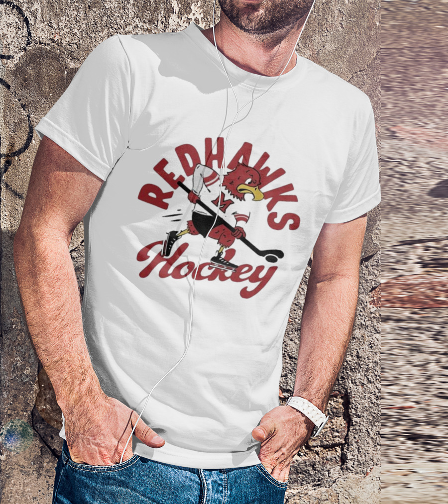 Miami Redhawks Hockey Team Vintage Mascot T-Shirt