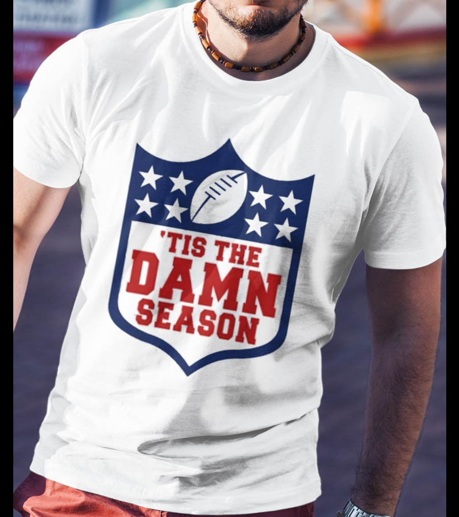 'Tis The Damn Season Football Shield T-Shirt