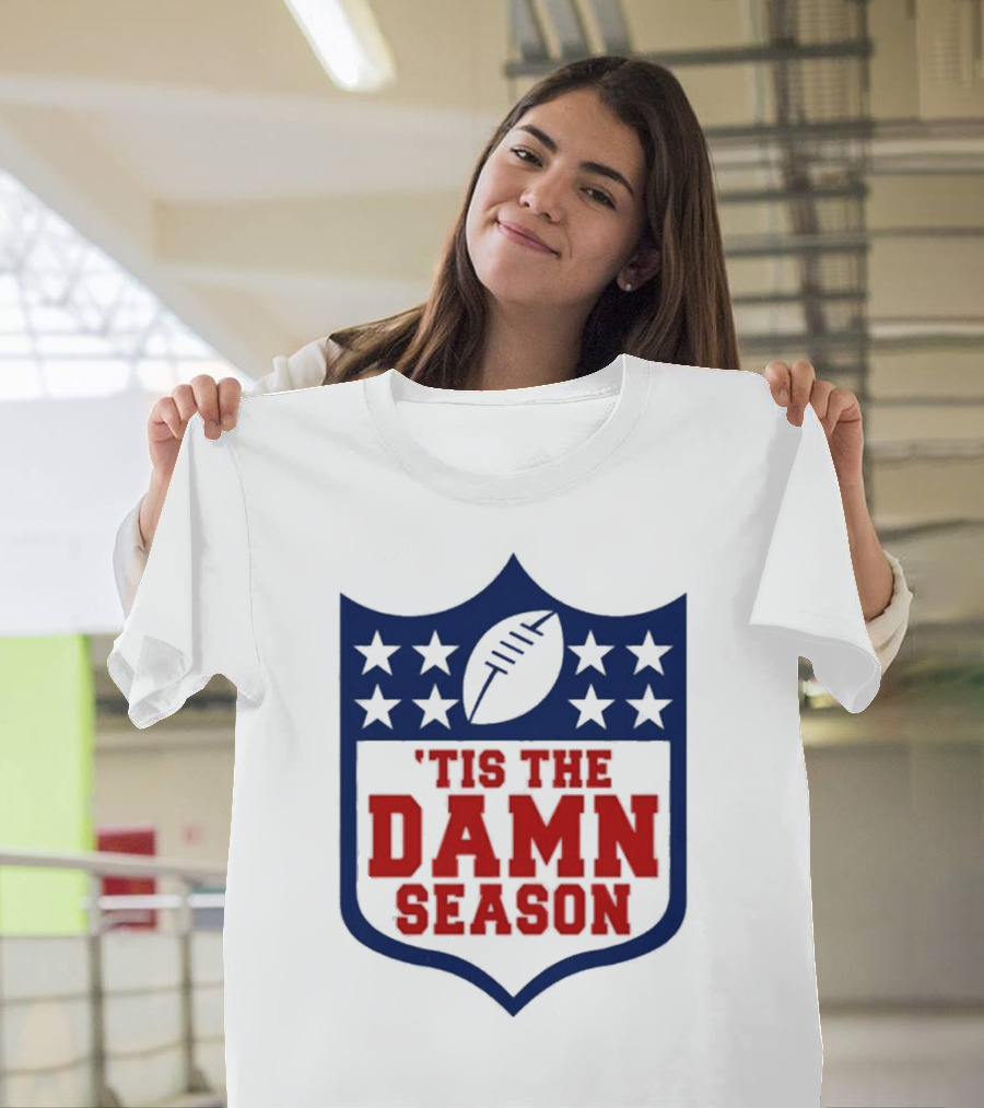 'Tis The Damn Season Football Shield T-Shirt