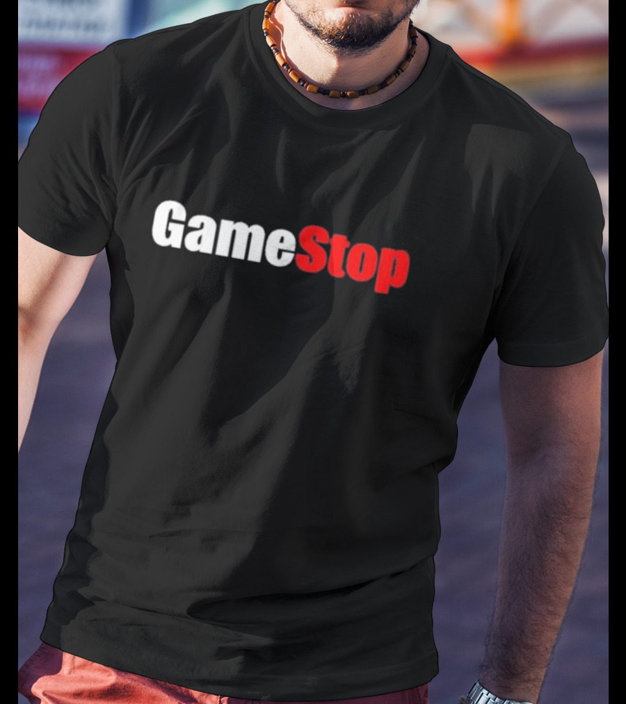 GameStop Classic Logo Black And Red Gaming T-Shirt