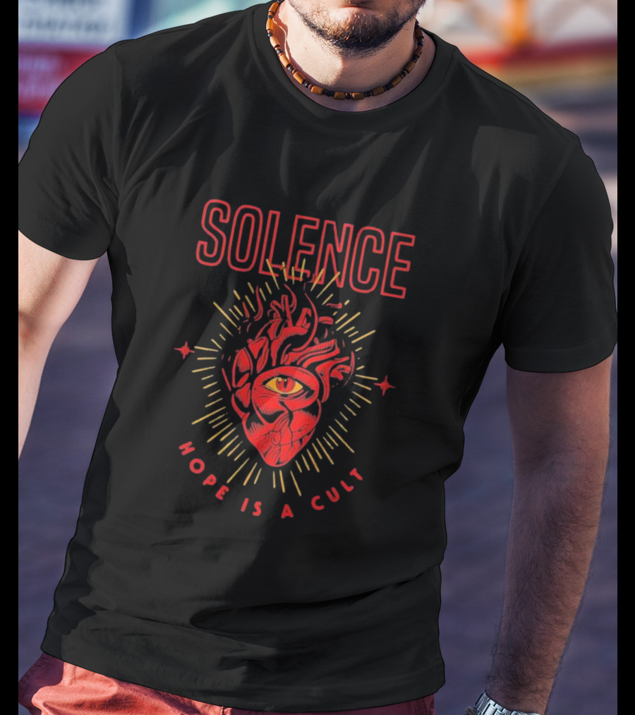 Solence Heart Eye Rays Hope Is A Cult T-Shirt
