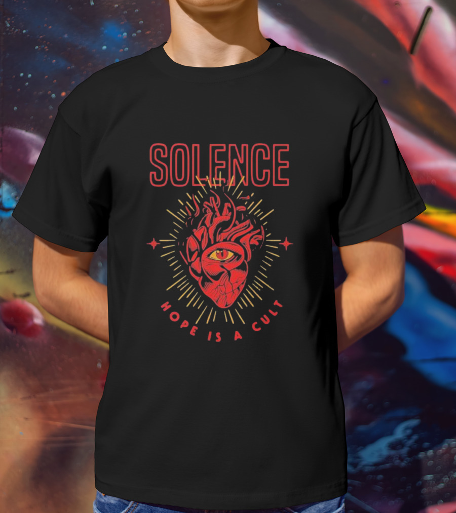Solence Heart Eye Rays Hope Is A Cult T-Shirt
