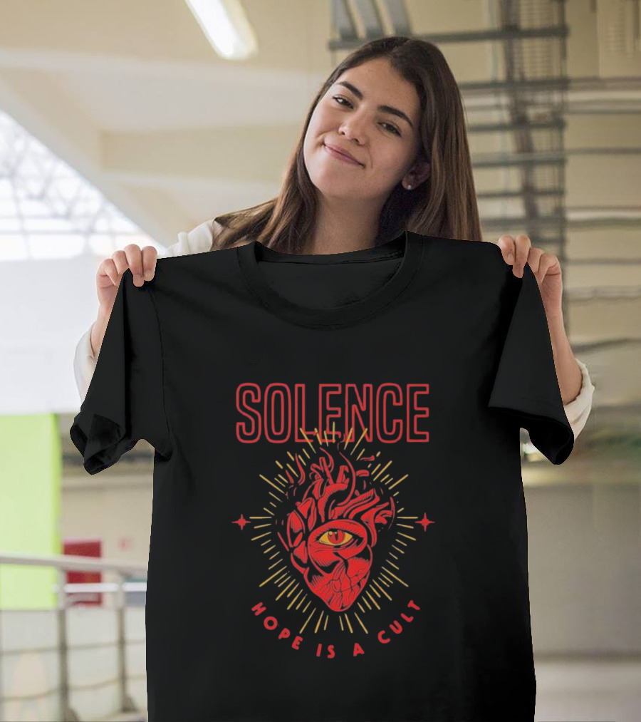 Solence Heart Eye Rays Hope Is A Cult T-Shirt