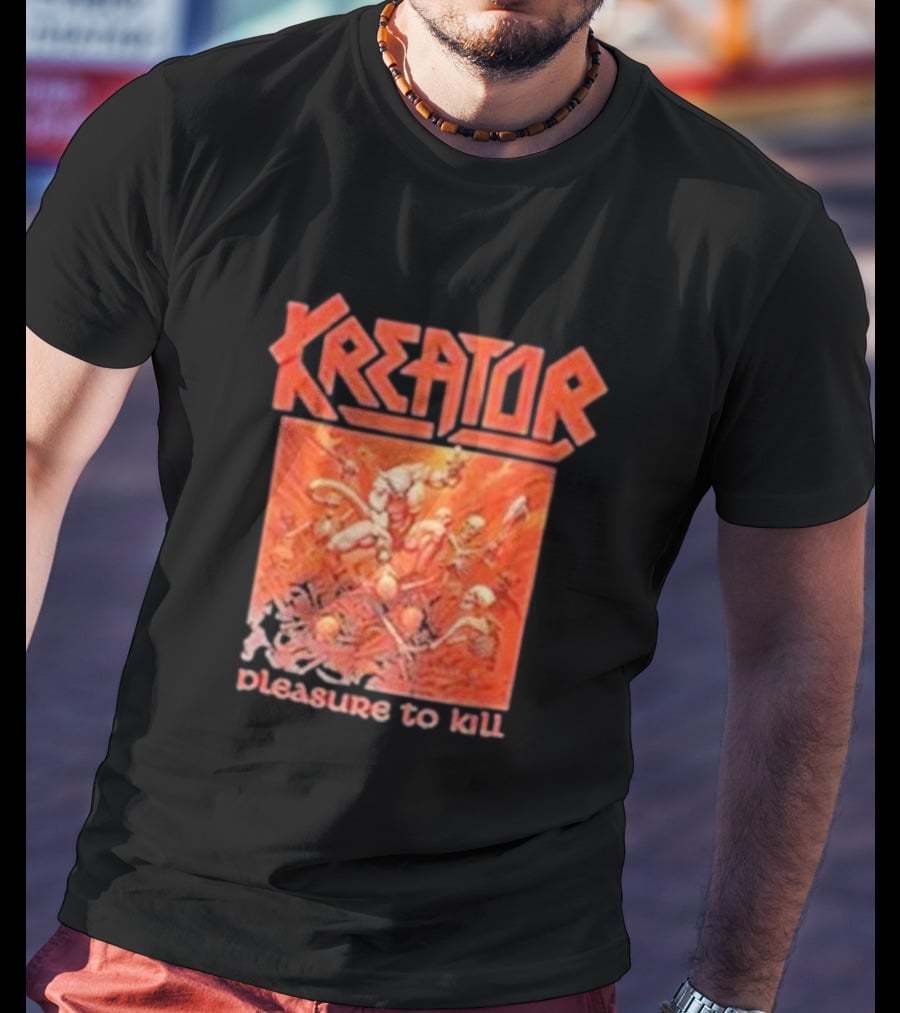 Kreator Pleasure To Kill Album Art Red T-Shirt
