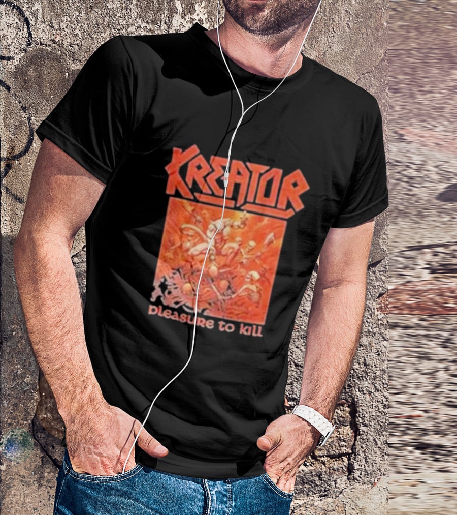 Kreator Pleasure To Kill Album Art Red T-Shirt