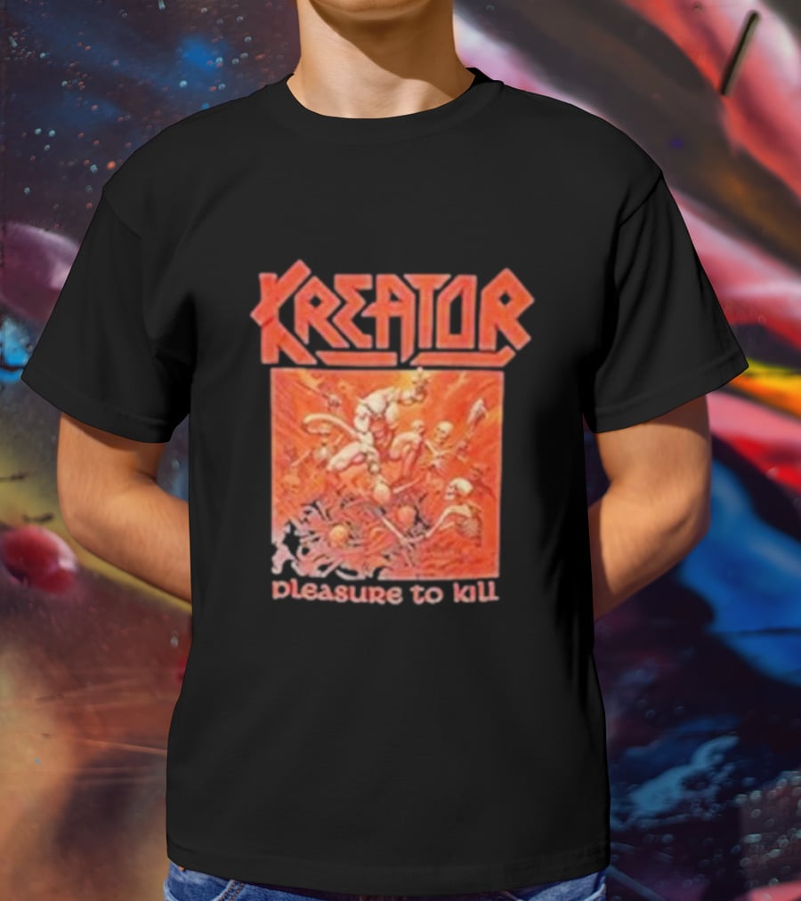 Kreator Pleasure To Kill Album Art Red T-Shirt