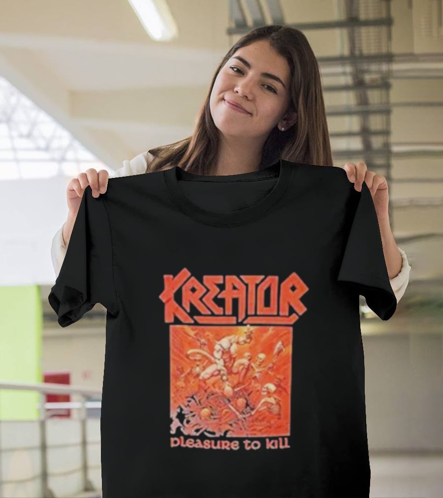Kreator Pleasure To Kill Album Art Red T-Shirt