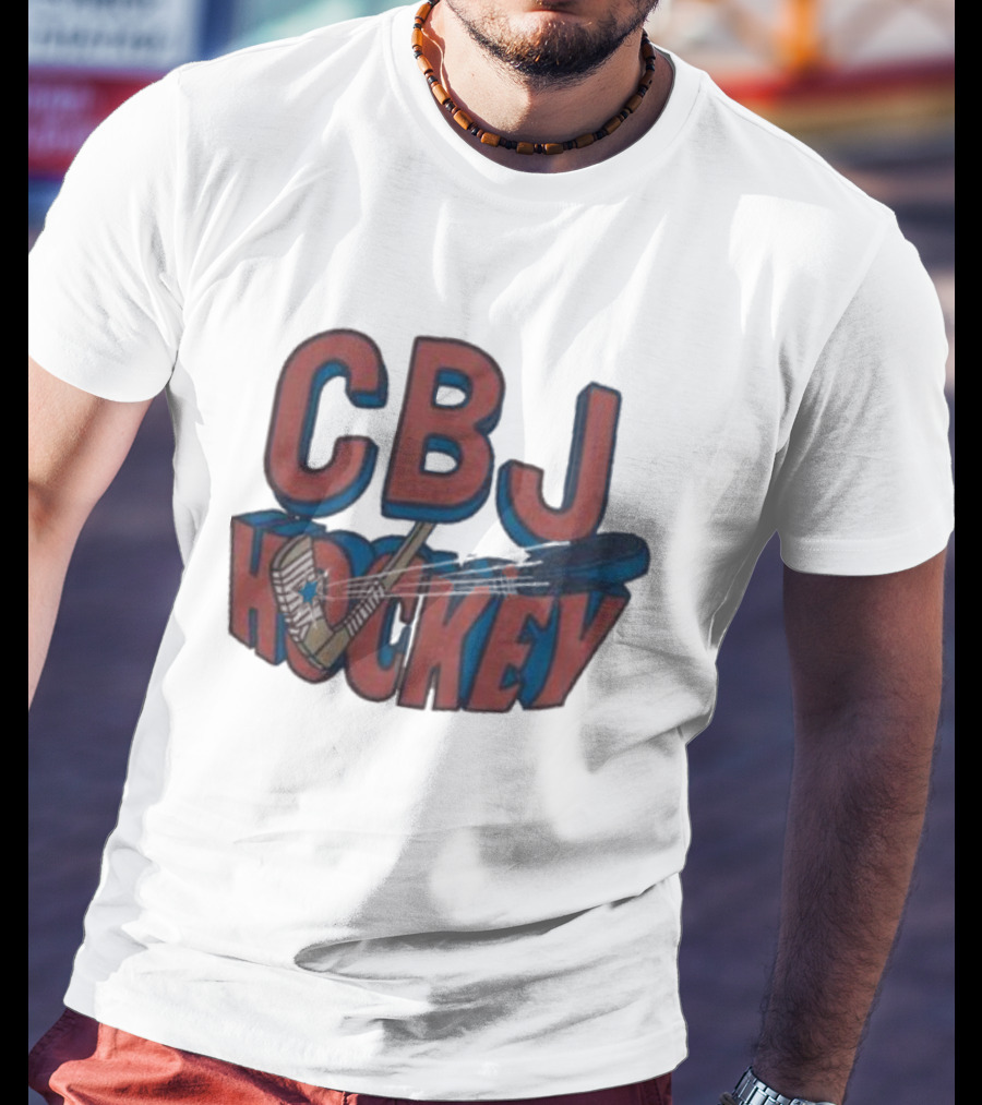 CBJ Hockey Stick And Puck T-Shirt