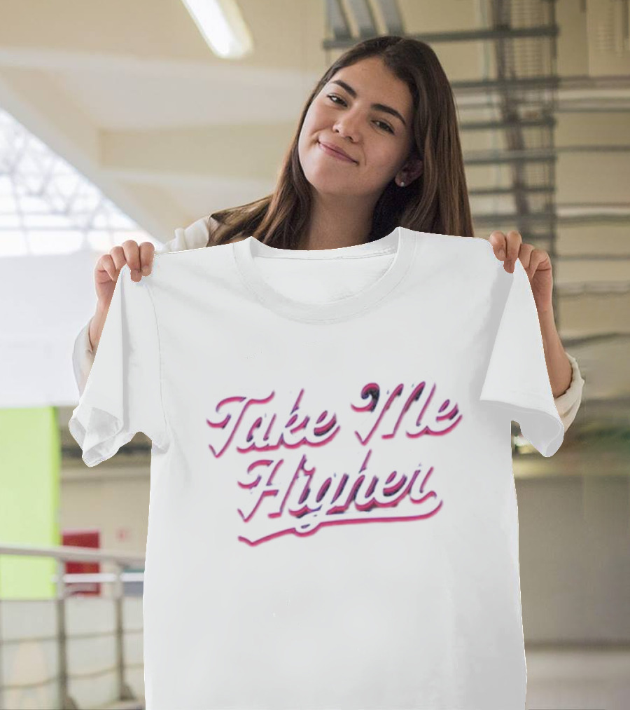 Bisonballapparel Take Me Higher Retro Script T-Shirt