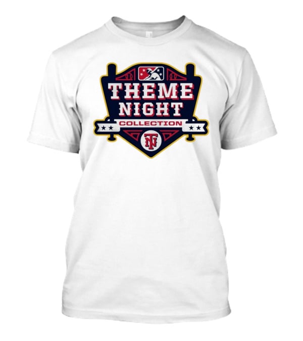 MLB Theme Night Collection Emblem With Baseball Bat Icon And Stars T-Shirt