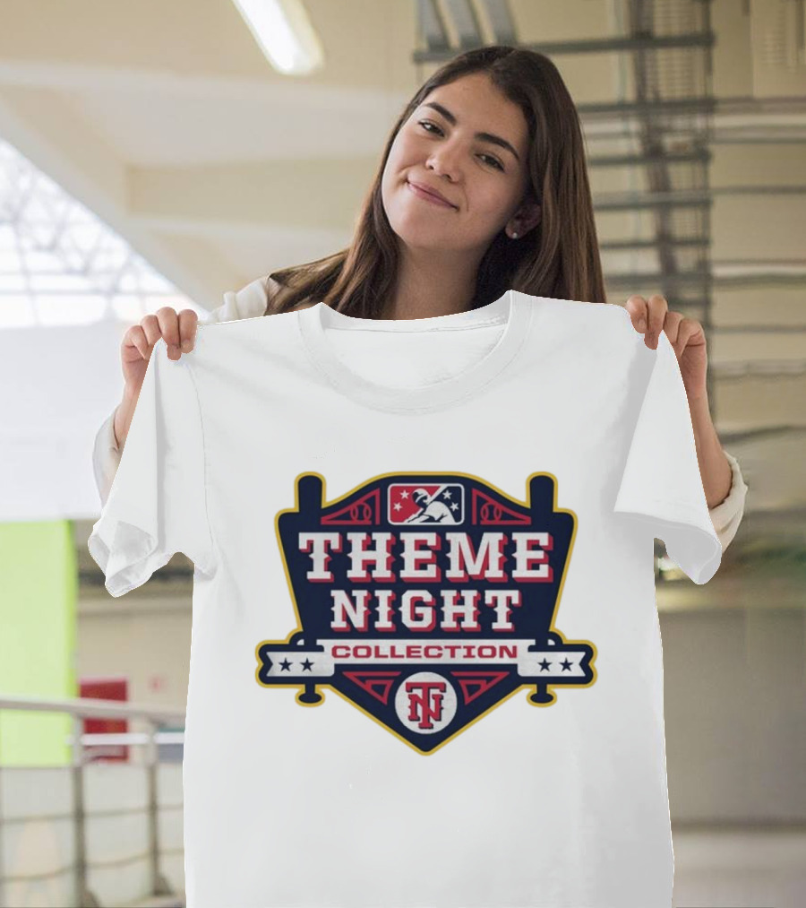 MLB Theme Night Collection Emblem With Baseball Bat Icon And Stars T-Shirt