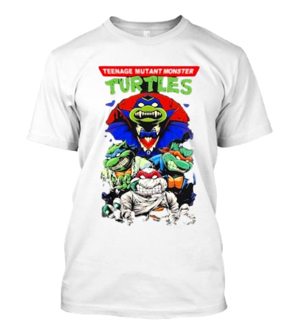 Teenage Mutant Monster Turtles Vampire Mummy Frankenstein Werewolf Mashup T-Shirt