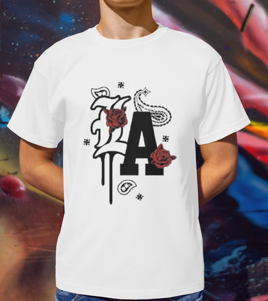 LA Drip Roses Bandana T-Shirt